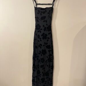 Zara Black Floral Maxi Dress
